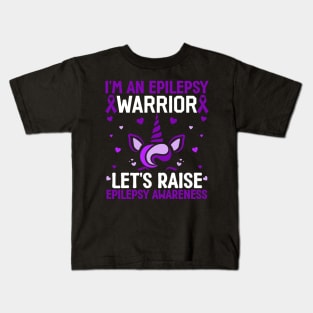 Epilepsy Warrior Epilepsy Girls Epilepsy Awareness Kids T-Shirt